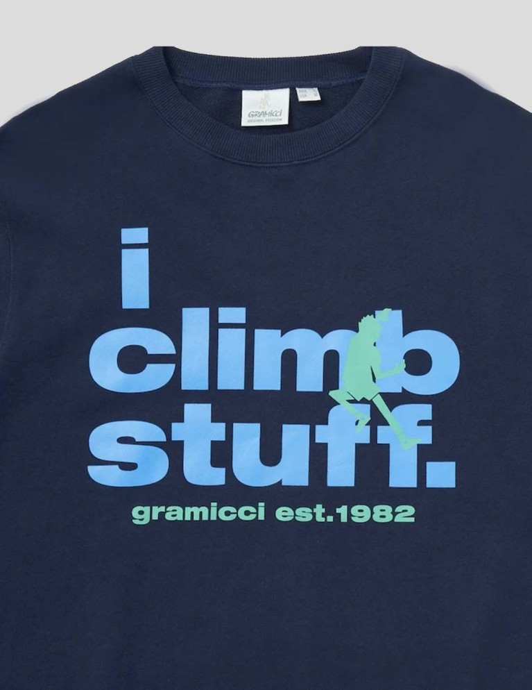 Sudadeira GRAMICCI i climb stuff sweatshirt navy